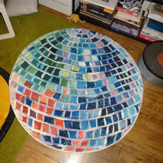 Tapis rond multicolore - DISCO