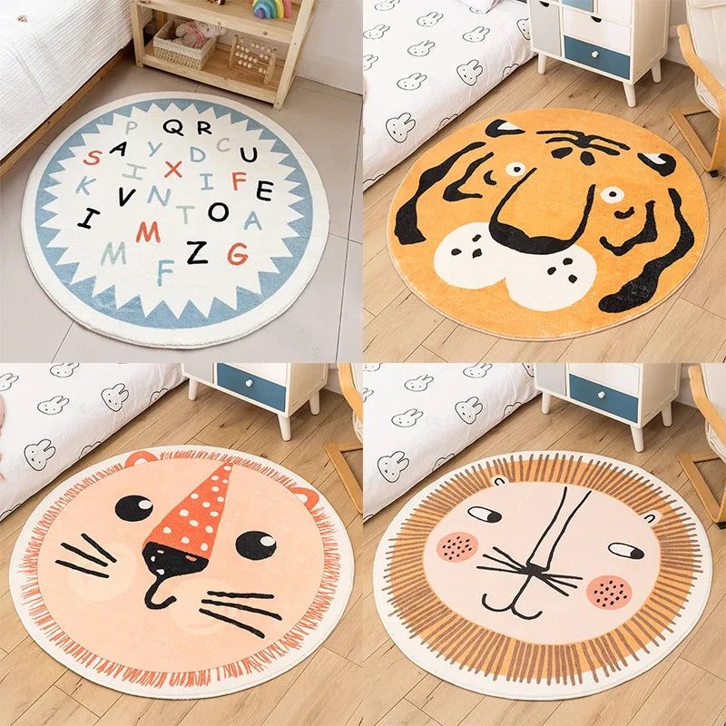 Tapis rond enfant - ANIMALS